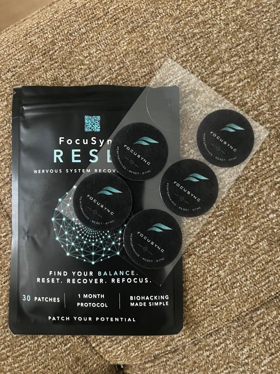 Patchs RESET et sachet définitifs